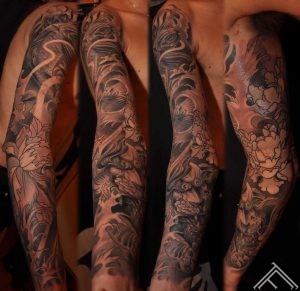 japan_tattoo_fullsleeve_koifish_foodog_marispavlo_tattoofrequency_riga_tattoo