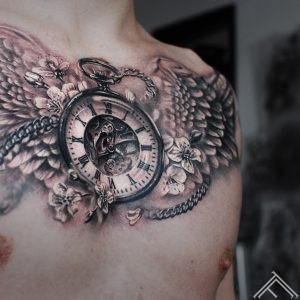 clock-wings-cherrybloosom-sparni-pulkstenis-ziedi-tetovejums-tattoo-riga-tattoofrequency
