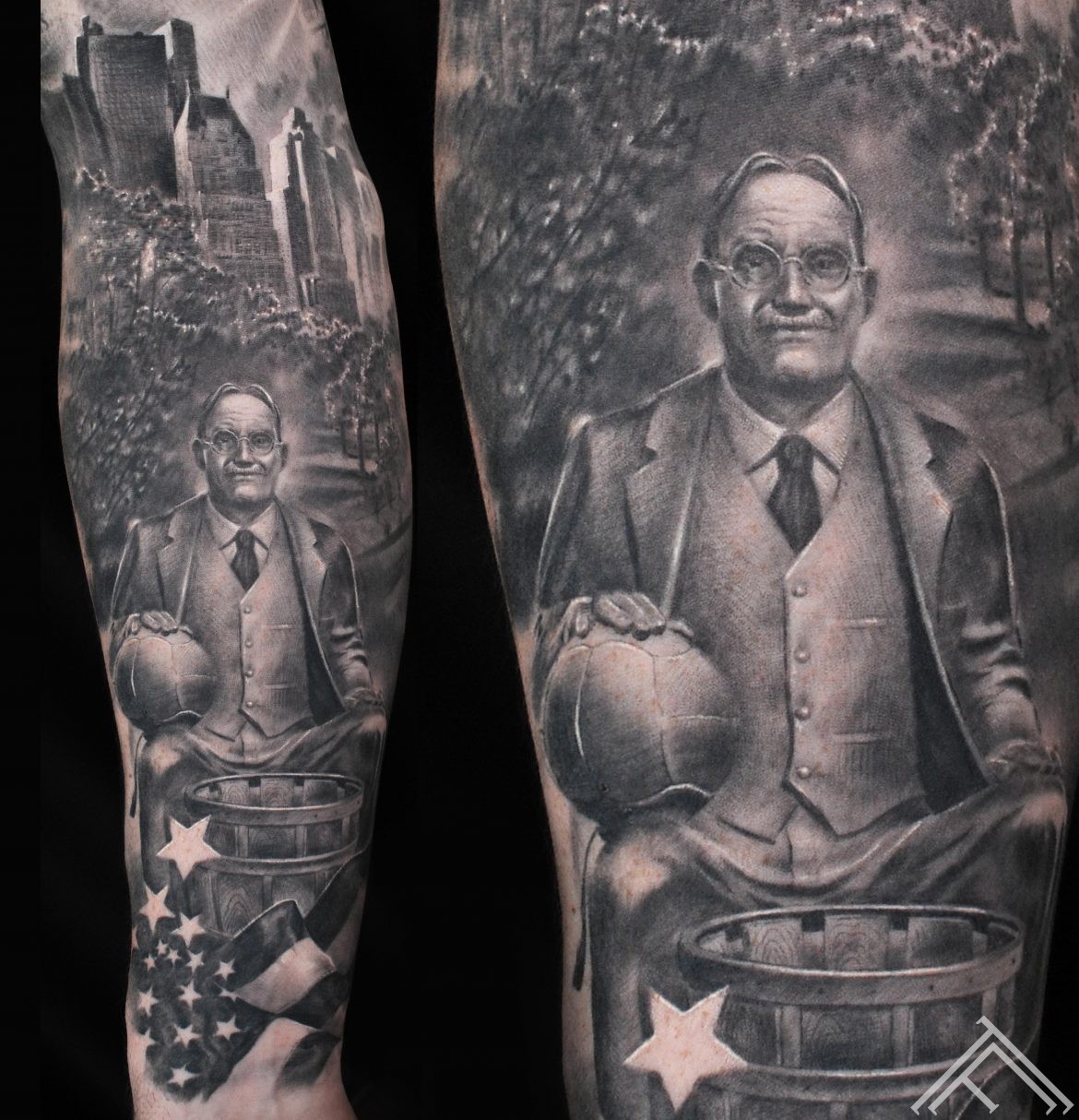 father of basketball-JamesNaismith-USA-theme-tattoo-basketbolls-tetovejums-riga-marispavlo-art