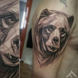 bear-lacis-geometric-sketch-skice-tetovejums-tattoo-riga-tattoofrequency-janissvars