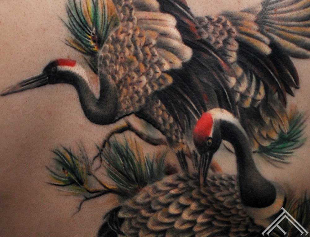 crane birds_tattoo_maris pavlo-detailshot