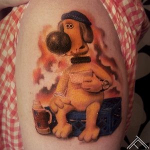 dog-tattoo-tattoofrequency-art SHAUN THE SHEEP-Bitzer-bezudenszimes