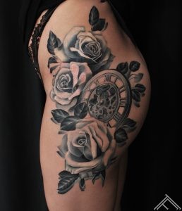 roses-clock-tattoo-tattoofrequency-janisanderson-riga