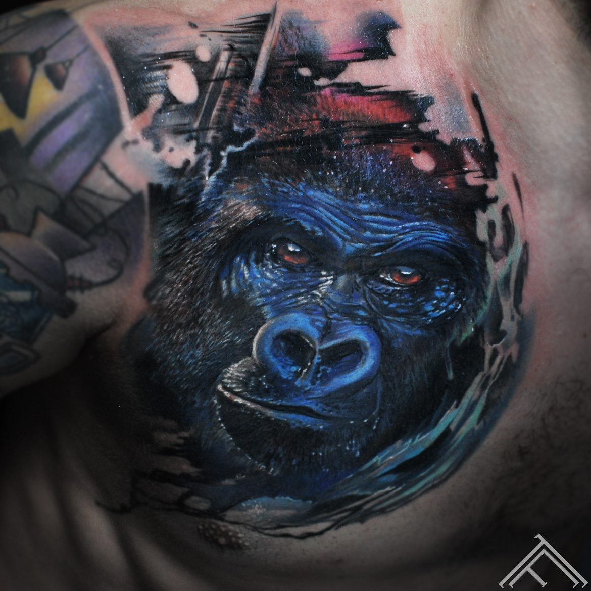 gorilla-monkey-animal-realistic-realistictattoo-nature-tattoo-tattoofequency-riga-art-marispavlo